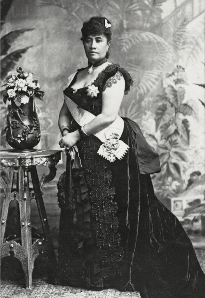 Queen Liliuokalani in a formal gown, from Hawai‘i State Archives