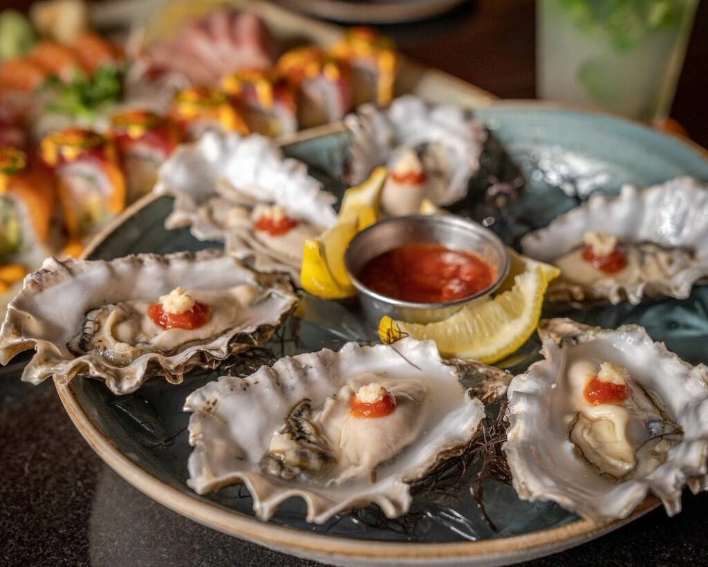 Oysters at Three's Bar & Grill Maui