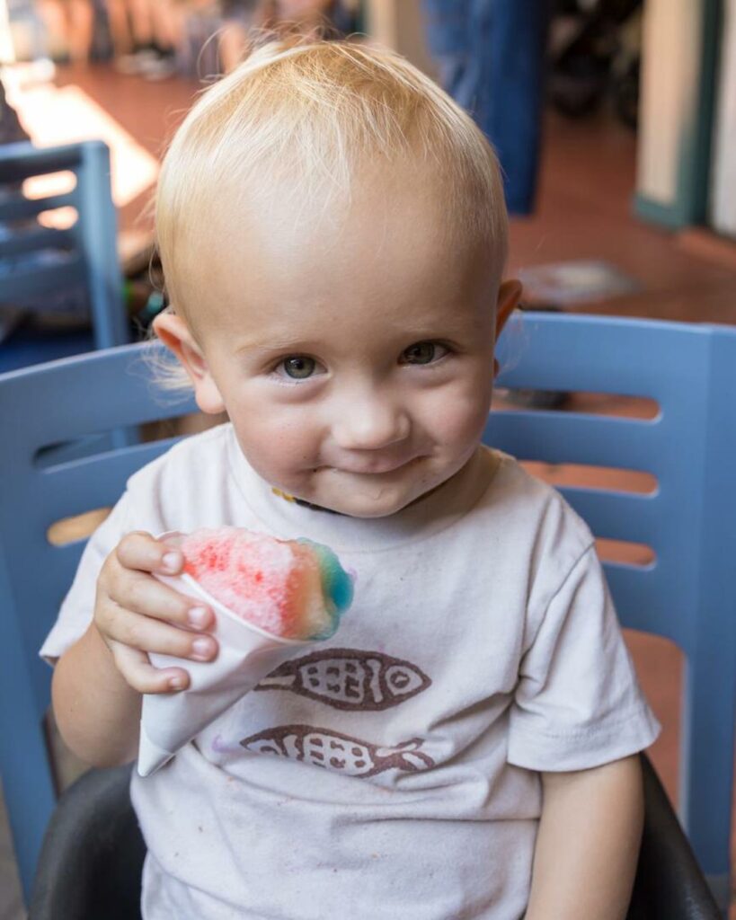 Baby custom at Breakwall Shave Ice Maui