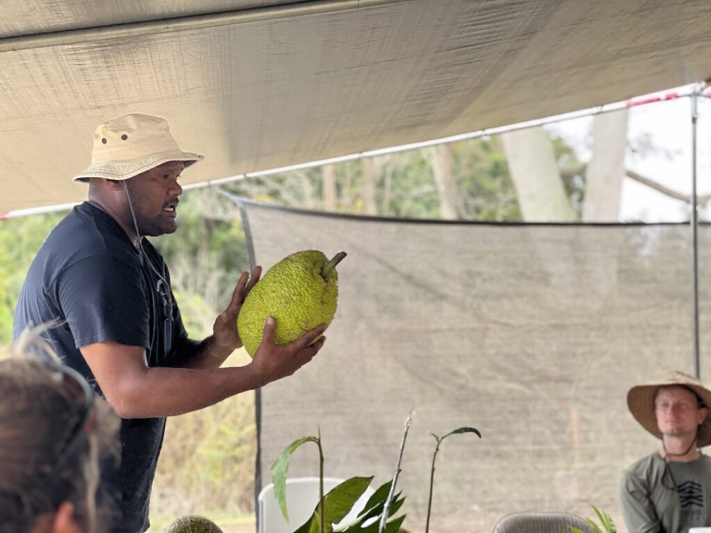 Kaitu Erasito leads a demonstration on ‘ulu at the event in 2019