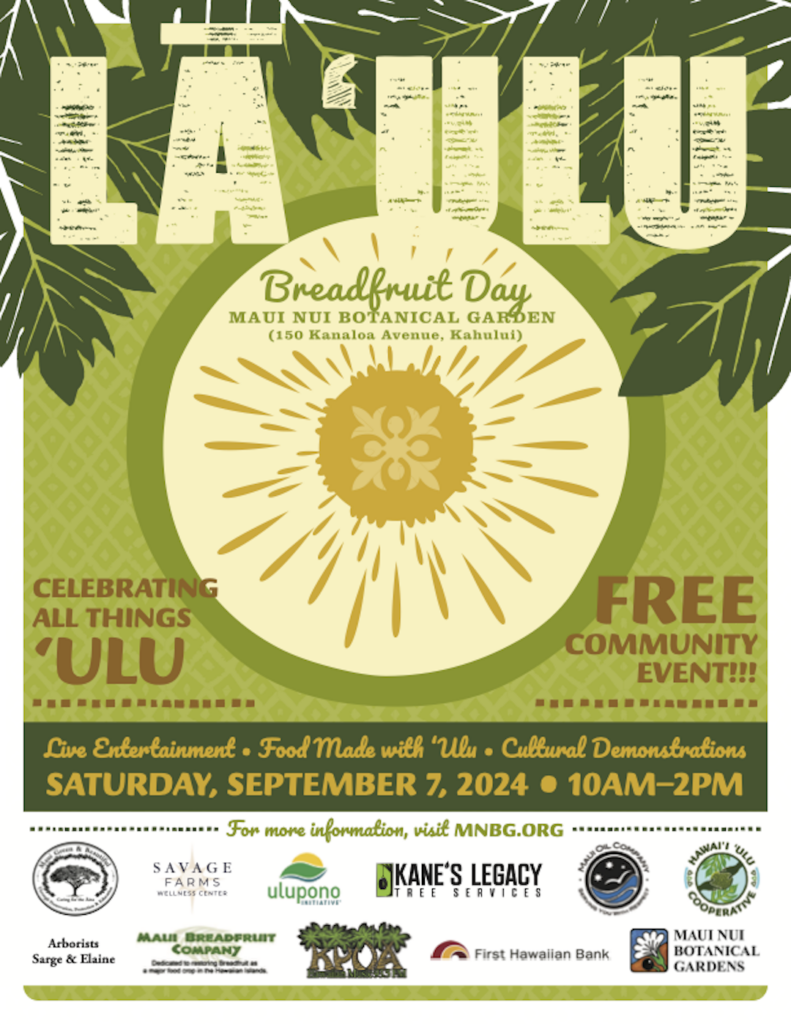 Lā ‘Ulu (Breadfruit Day) flyer for September 7, 2024